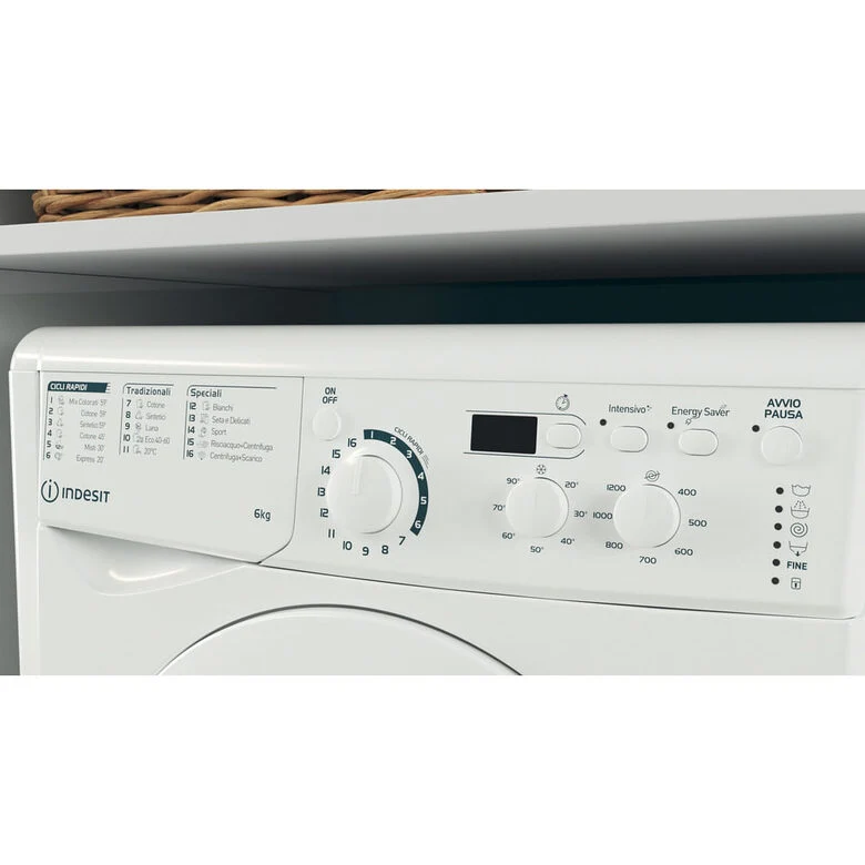 Indesit EWSD 61251 W IT N lavatrice Caricamento frontale 6 kg 1200 Giri/min F Bianco