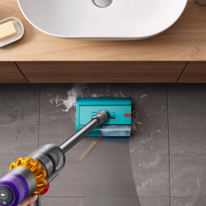 Dyson V15s Detect Submarine aspirapolvere senza filo Nichel, Giallo Senza sacchetto