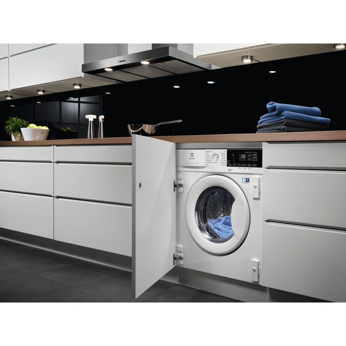 Electrolux EW7W474BI lavasciuga Da incasso Caricamento frontale Bianco E