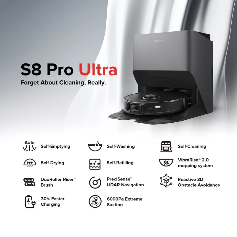 Roborock S8 Pro Ultra & Dyad Pro Wet and Dry Vacuum Bundle