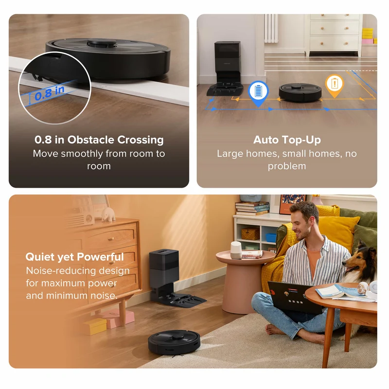 Roborock Q5+ Robot Vacuum with Auto-Empty Dock Pure