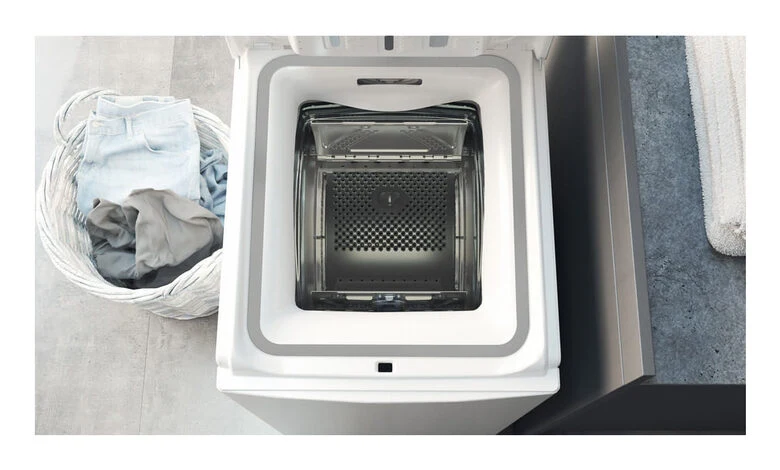 Hotpoint Ariston WMTF624UIT Lavatrice A Libera Installazione A Carica Dall'alto 6 Kg, 1200 Giri, Antimacchia, Classe C, Bianco