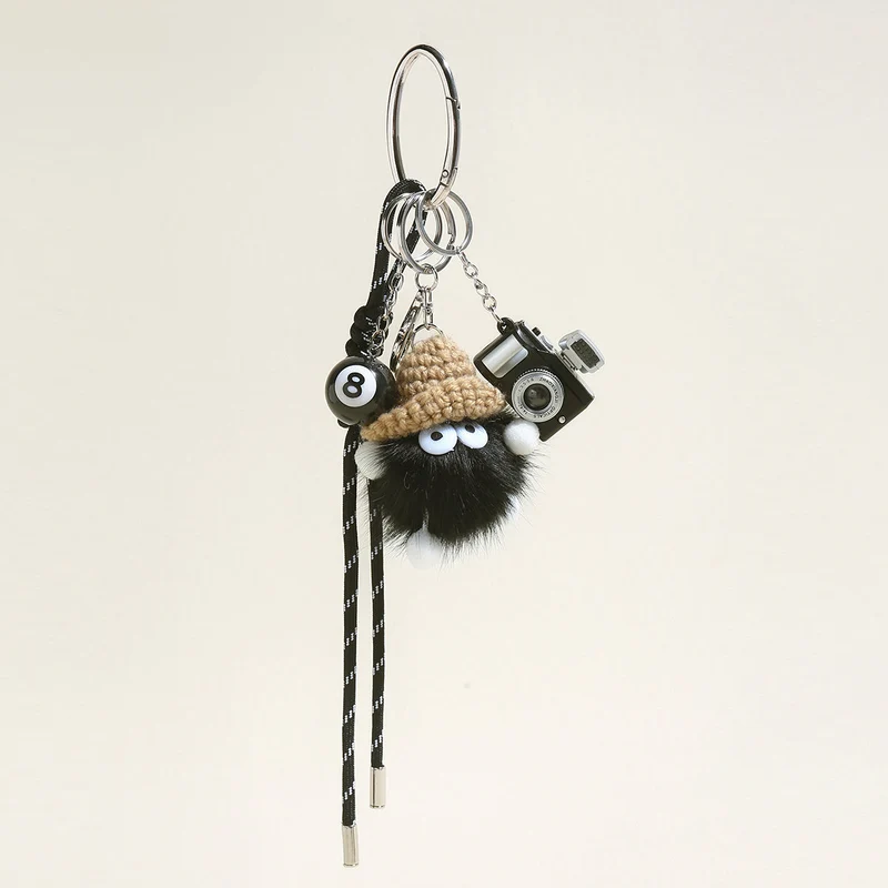 Abstract Linear Top Handle Bag with charm