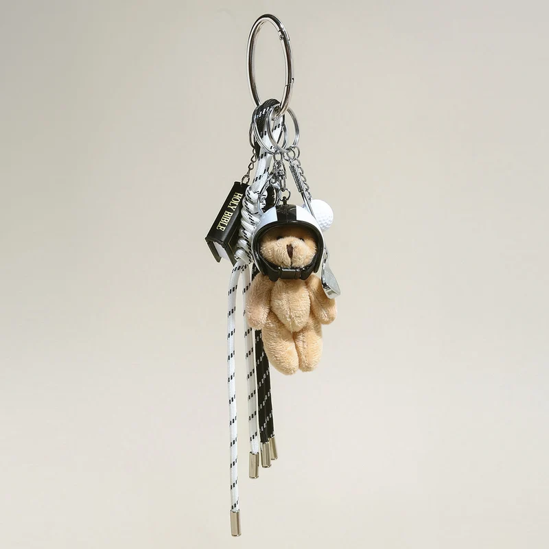 Abstract Linear Top Handle Bag with charm