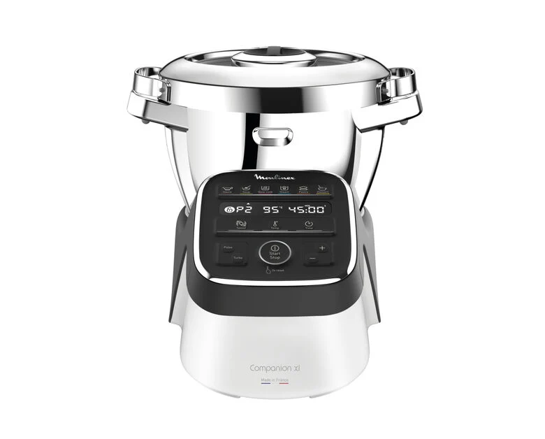 Moulinex HF8098 Companion XL, Robot da cucina multifunzione, 12 programmi automatici, 6 accessori, recipiente 3L, intervallo di temperatura da 30 °C a 150 °C, Ricettario: 300 idee per ricett