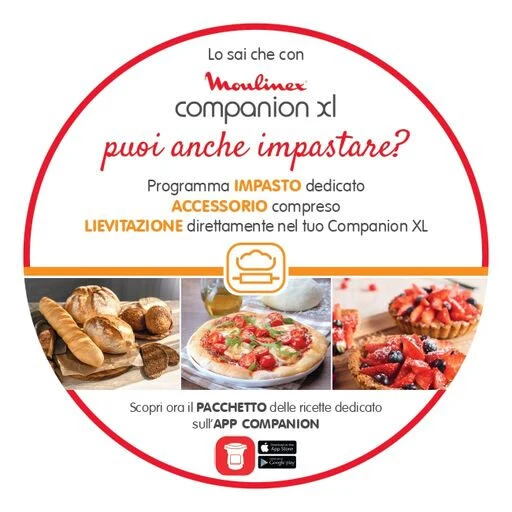 Moulinex HF8098 Companion XL, Robot da cucina multifunzione, 12 programmi automatici, 6 accessori, recipiente 3L, intervallo di temperatura da 30 °C a 150 °C, Ricettario: 300 idee per ricett