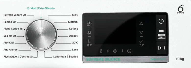 Whirlpool W6 W045WB IT lavatrice Caricamento frontale 10 kg 1400 Giri/min B Bianco