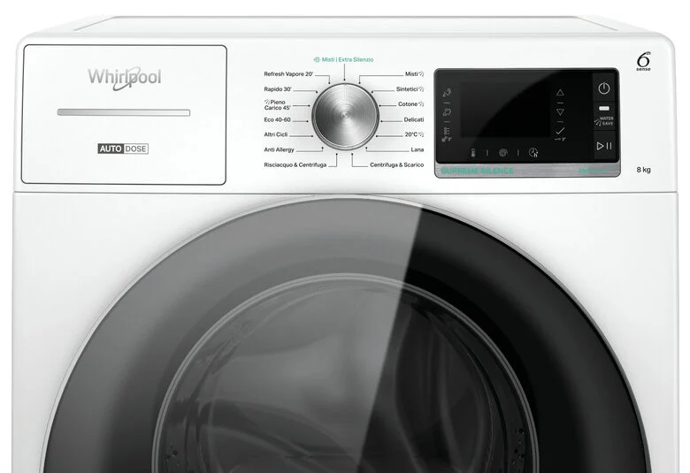 Whirlpool W8W846WR IT lavatrice Caricamento frontale 8 kg 1400 Giri/min A Bianco